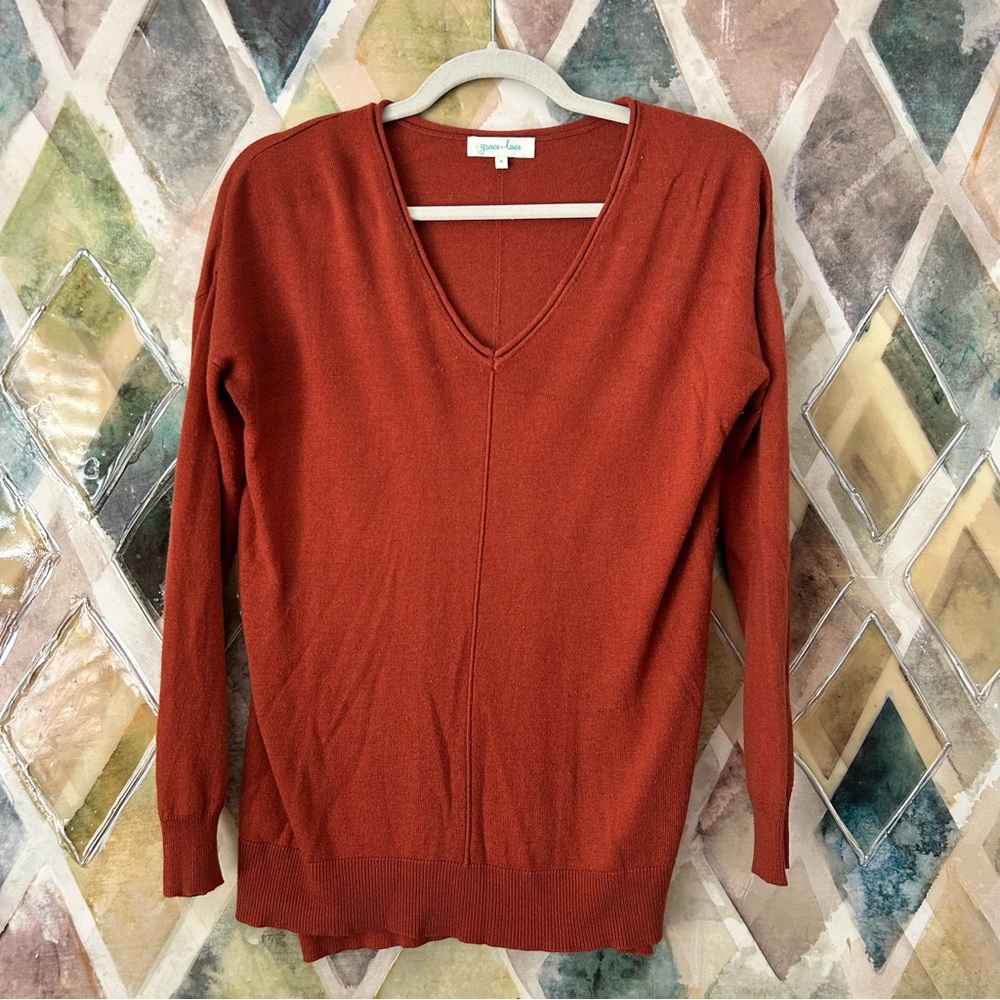 Grace and Lace Knit Lightweight Sweater